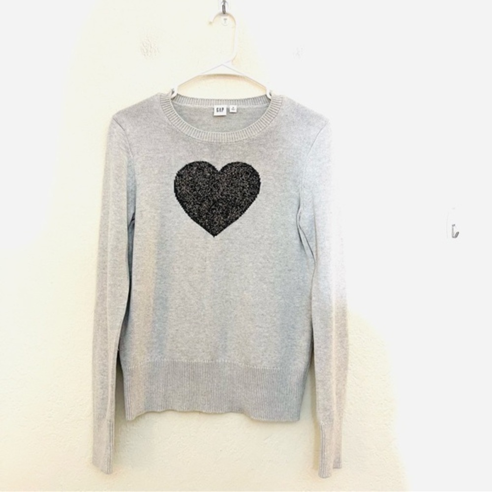 Gap Cotton Blend Crewneck Long Sleeve Sweater Women Size Small Gray